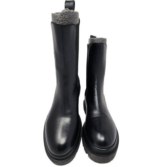 La Canadienne Black Leather Chelsea Boots Size 37 Made In Italy With Wellfleet L - Picture 10 of 11